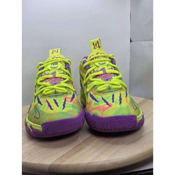 Puma LaMelo Ball MB.03 Spark Youth Size 7 379931-01 01 Of One Yellow Purple Read - Picture 2 of 9